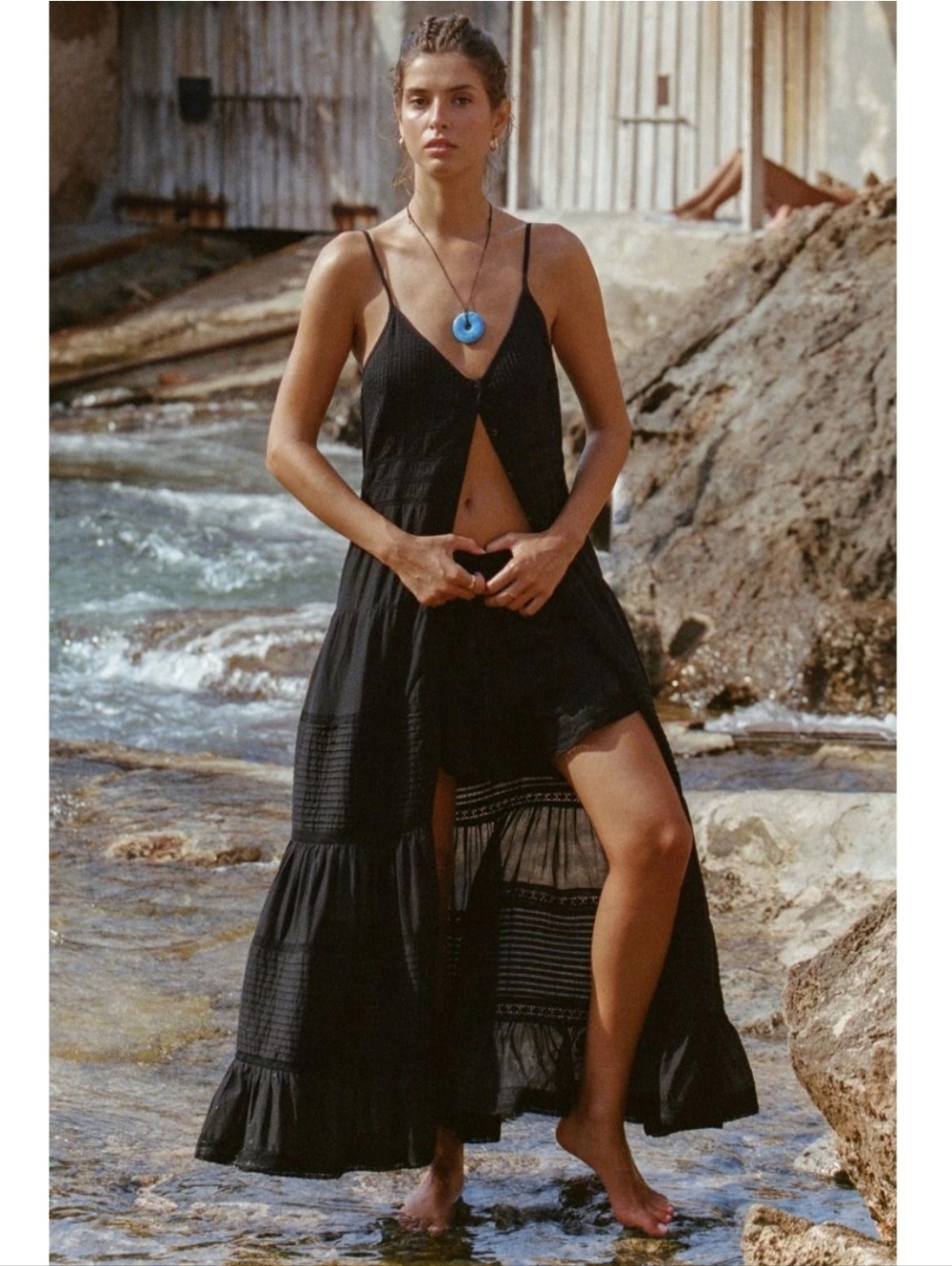 Spell~ Dove Lace Strappy Dress - Picture 2 of 12